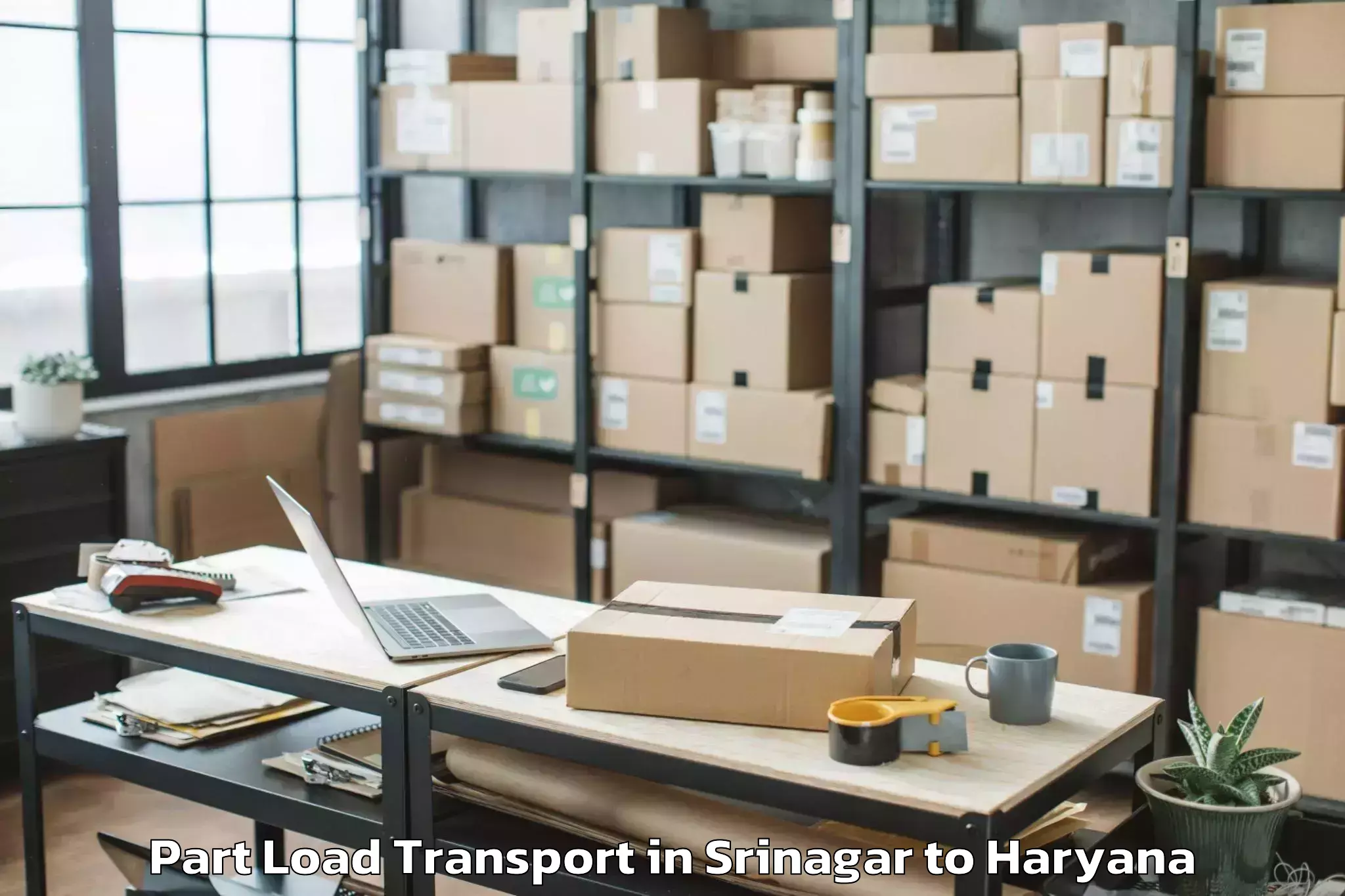 Leading Srinagar to Siwani Part Load Transport Provider